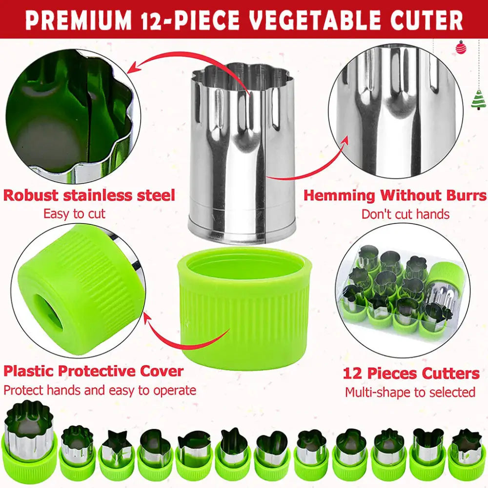 31 PCS Sandwich Cutter Kids DIY Toast Mold Bread Food Moulds Xmas Gift - Home & Garden > Kitchenware
