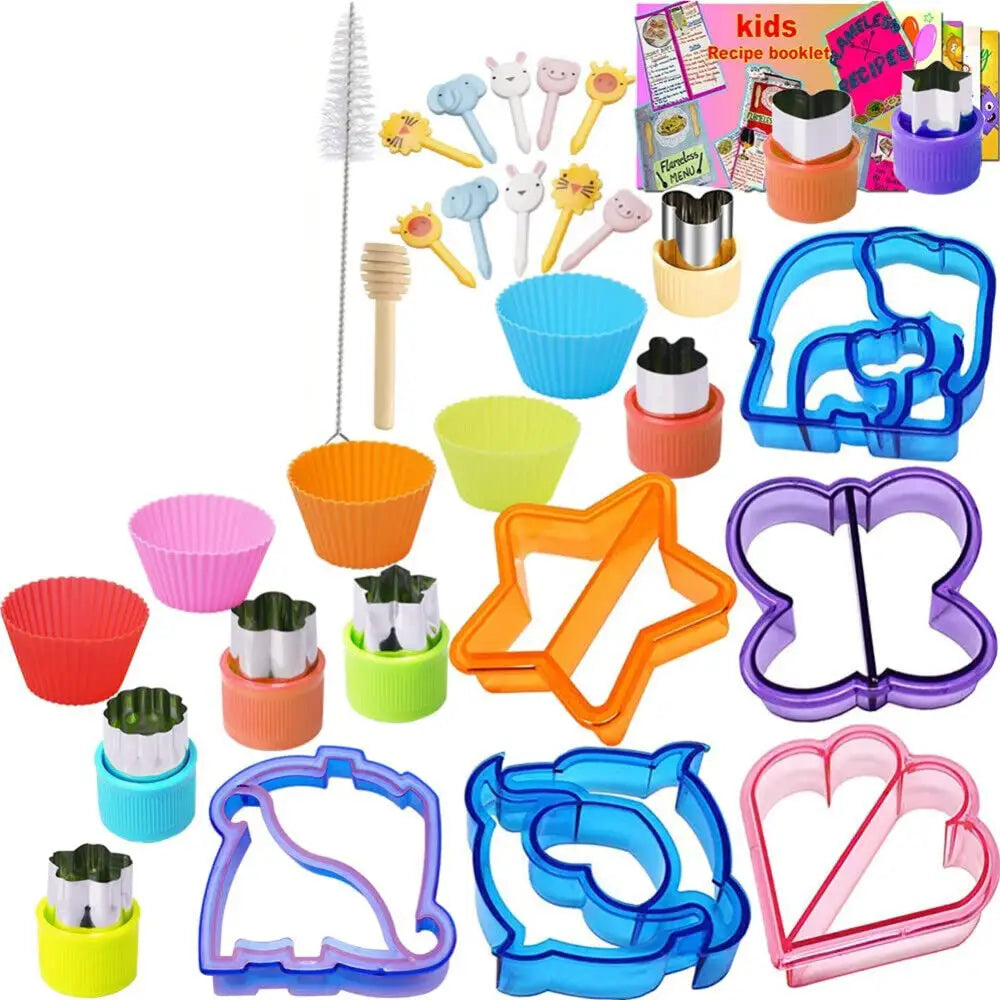 31 PCS Sandwich Cutter Kids DIY Toast Mold Bread Food Moulds Xmas Gift - Home & Garden > Kitchenware