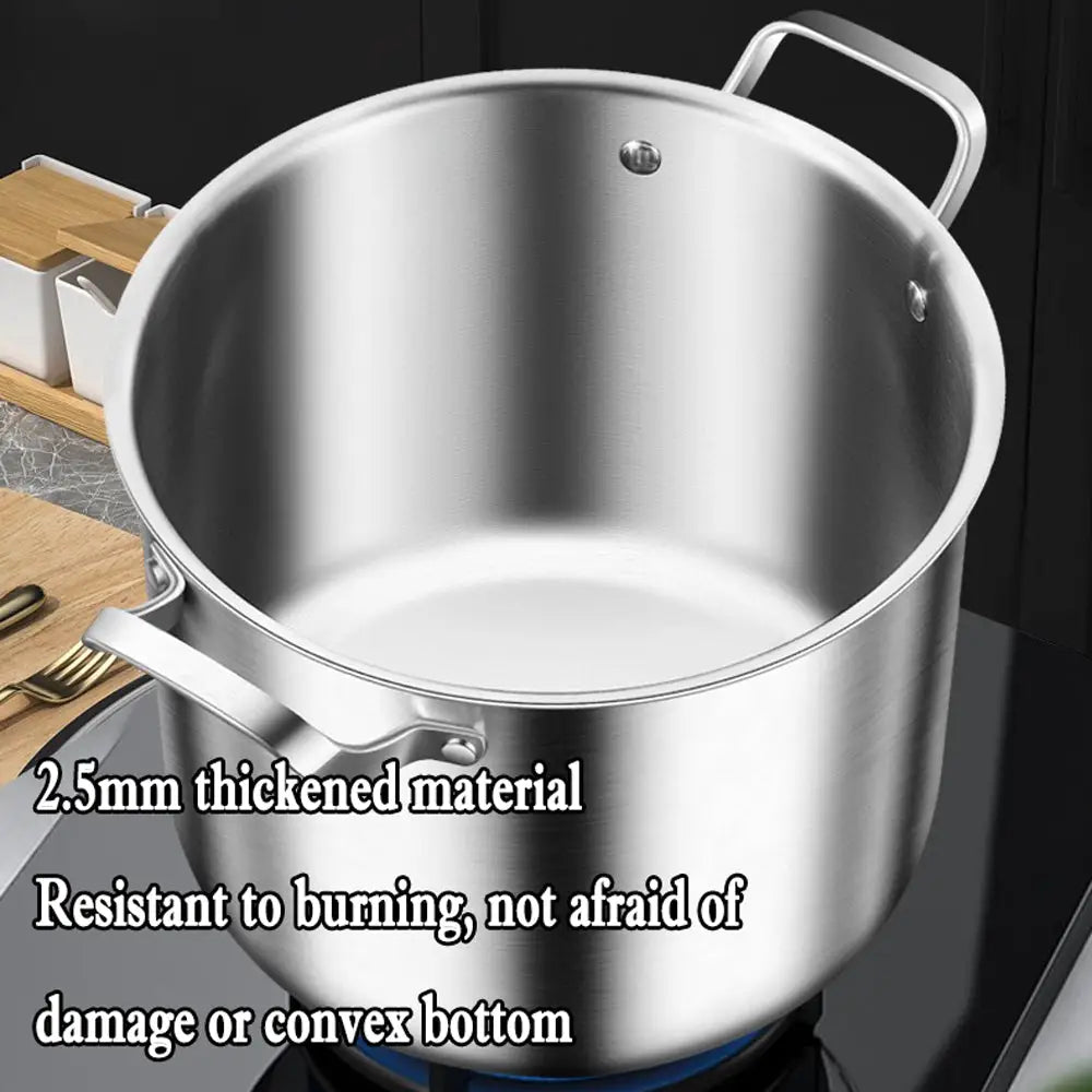 316 Stainless Steel 2.5mm Thick Soup Pot 28cm Inner Diameter Healthy Cooking - Appliances > Kitchen Appliances