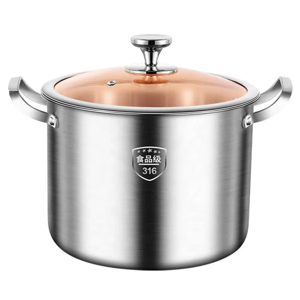 316 Stainless Steel 2.5mm Thick Soup Pot 28cm Inner Diameter Healthy Cooking - Appliances > Kitchen Appliances