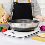 316 Stainless Steel 38cm Double Ear Non-Stick Stir Fry Cooking Kitchen Wok Pan without Lid Honeycomb Double Sided