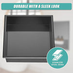 336 x 336 x 101mm Shower Niche Single Shelf Organizer No Tile Needed in Black - Home & Garden > DIY > Kitchen &