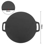 34cm Seasoned Cast Iron Induction Crepes Pan Baking Pancake Tool Pizza Bakeware - Home & Garden > Kitchenware >