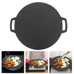 34cm Seasoned Cast Iron Induction Crepes Pan Baking Pancake Tool Pizza Bakeware - Home & Garden > Kitchenware >