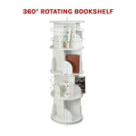 360-degree Rotating 4 Tier Display Shelf Bookcase Organiser - Furniture > Office