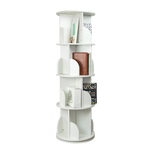 360-degree Rotating 4 Tier Display Shelf Bookcase Organiser - Furniture > Office