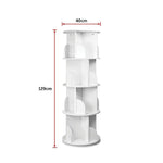 360-degree Rotating 4 Tier Display Shelf Bookcase Organiser - Furniture > Office