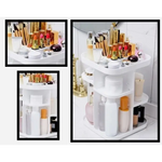 360 Rotating Large Capacity Makeup Organizer for Bedroom and Bathroom (White) - Home & Garden > Bathroom Accessories
