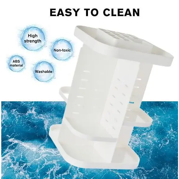 360 Rotating Large Capacity Makeup Organizer for Bedroom and Bathroom (White) - Home & Garden > Bathroom Accessories