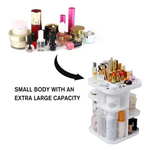 360 Rotating Large Capacity Makeup Organizer for Bedroom and Bathroom (White) - Home & Garden > Bathroom Accessories