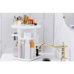360 Rotating Large Capacity Makeup Organizer for Bedroom and Bathroom (White) - Home & Garden > Bathroom Accessories