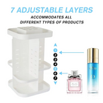 360 Rotating Large Capacity Makeup Organizer for Bedroom and Bathroom (White) - Home & Garden > Bathroom Accessories