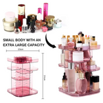 360 Rotating Large Capacity Makeup Organizer for Bedroom and Bathroom (Pink) - Home & Garden > Bathroom Accessories