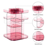 360 Rotating Large Capacity Makeup Organizer for Bedroom and Bathroom (Pink) - Home & Garden > Bathroom Accessories