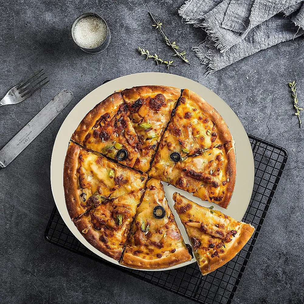 38cm XL Pizza & Baking Stone for BBQ/Oven/Grill - Home & Garden > Kitchenware