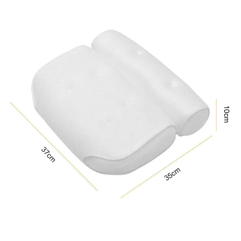 3D Spa Mesh Bath Pillow Neck Back Support Bathtub Tub Cushions - Health & Beauty > Hair Care > Hair Styling Tools