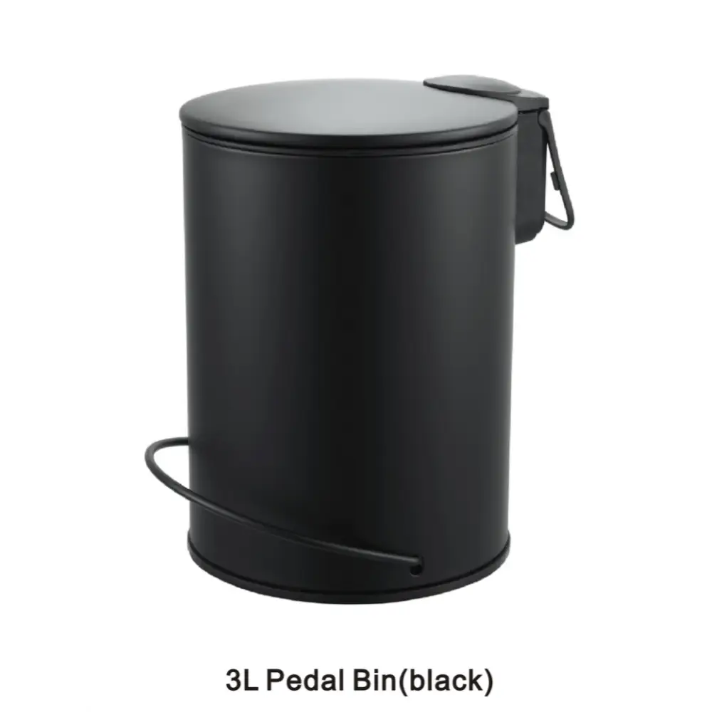 3L Soft Close Pedal Bin Black - Home & Garden > Kitchen Bins