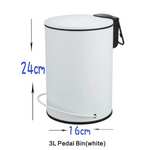 3L Soft Close Pedal Bin White - Home & Garden > Kitchen Bins