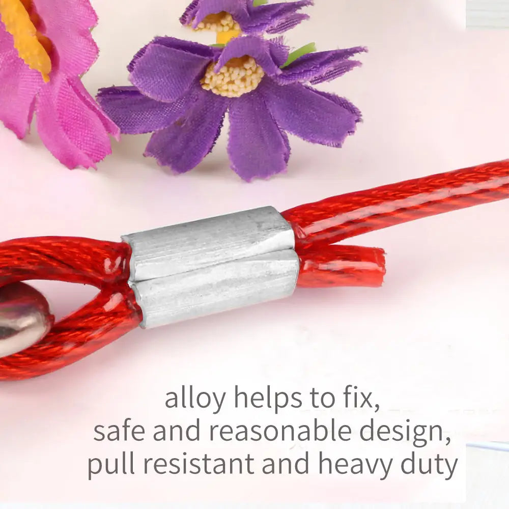 3M Dog Tie Out Cable Leash Lead Tangle Free Outdoor Yard Walking Runing-Red - Pet Care > Dog Supplies > Dog Collars