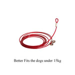 3M Dog Tie Out Cable Leash Lead Tangle Free Outdoor Yard Walking Runing-Red - Pet Care > Dog Supplies > Dog Collars