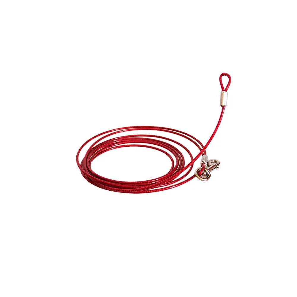 3M Dog Tie Out Cable Leash Lead Tangle Free Outdoor Yard Walking Runing-Red - Pet Care > Dog Supplies > Dog Collars