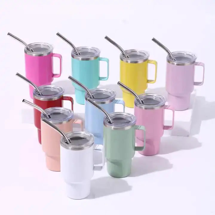 3oz Pink Sublimation Mini Car Cup - 304 Stainless Steel Straw Beer Cup Portable Insulated Whiskey Shot Glass Perfect