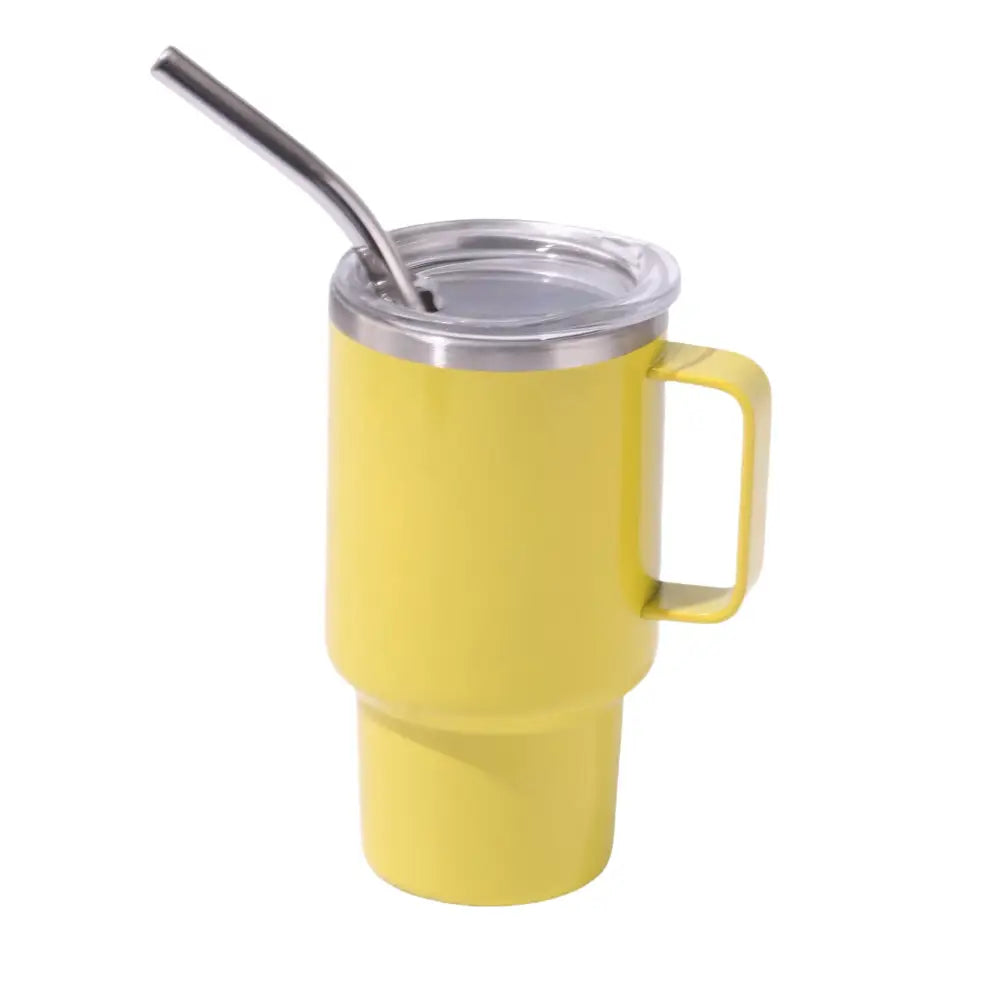 3oz Yellow Sublimation Mini Car Cup - 304 Stainless Steel Straw Beer Cup Portable Insulated Whiskey Shot Glass Perfect