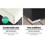 3PC Gardeon Outdoor Furniture Sofa Set Wicker Rattan Garden Lounge Chair Setting - Furniture > Outdoor