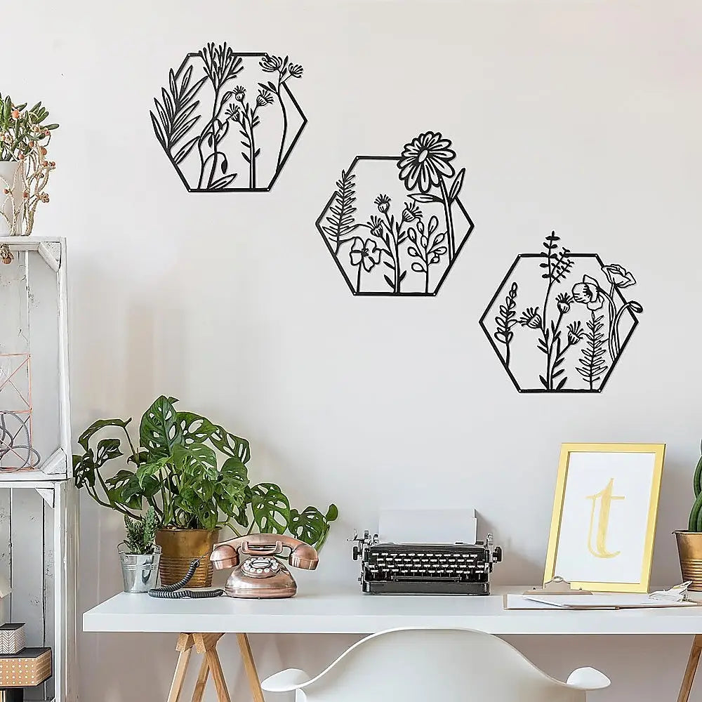 3pc Metal Art Wall Décor - Home & Garden > Decor > Garden Ornaments