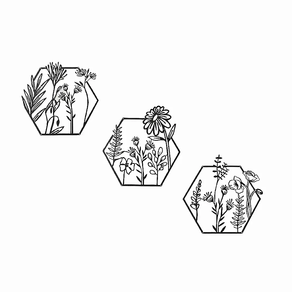 3pc Metal Art Wall Décor - Home & Garden > Decor > Garden Ornaments