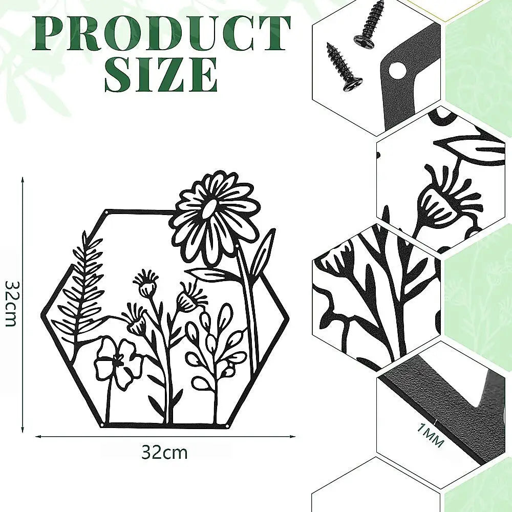 3pc Metal Art Wall Décor - Home & Garden > Decor > Garden Ornaments
