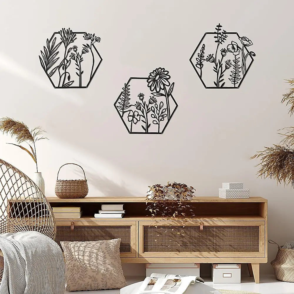 3pc Metal Art Wall Décor - Home & Garden > Decor > Garden Ornaments