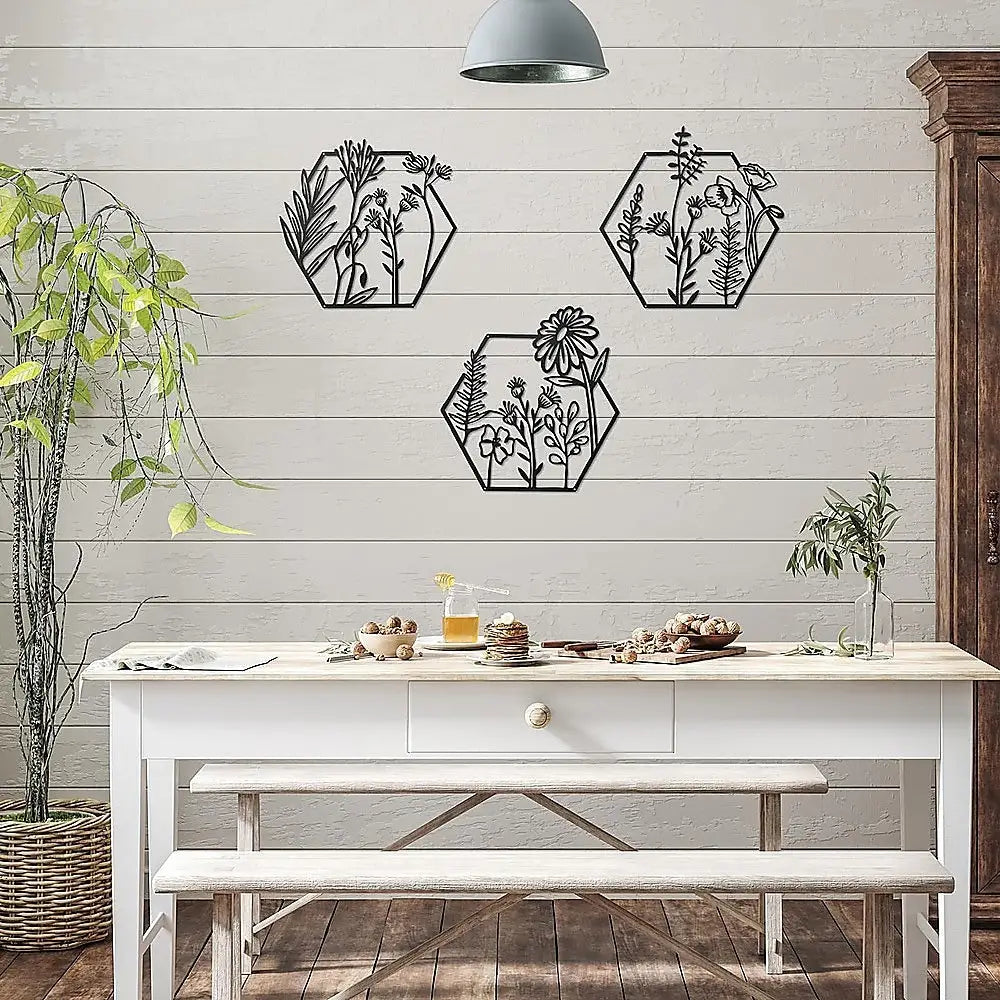 3pc Metal Art Wall Décor - Home & Garden > Decor > Garden Ornaments