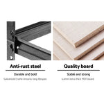 3x1.8M 5-Shelves Steel Warehouse Shelving Racking Garage Storage Rack Grey - Home & Garden > Storage