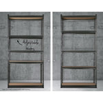 3x1.8M 5-Shelves Steel Warehouse Shelving Racking Garage Storage Rack Grey - Home & Garden > Storage