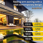 4.0m x 3.0m Retractable Folding Arm Awning Heavy Duty Full Cassette Motorised - Home & Garden > Shading