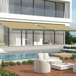 4.0m x 3.0m Retractable Folding Arm Awning Heavy Duty Full Cassette Motorised - Home & Garden > Shading