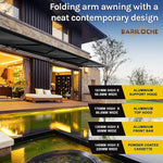 4.0m x 3.0m Retractable Folding Arm Awning Heavy Duty Full Cassette Motorised - Home & Garden > Shading