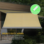 4.0m x 3.0m Retractable Folding Arm Awning Heavy Duty Full Cassette Motorised - Home & Garden > Shading