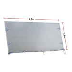 4.3m Caravan Privacy Screen Side Sunscreen Sun Shade for 15’ Roll Out Awning - Home & Garden > Shading