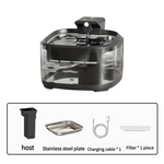 4.5L Upgraded Smart Pet Water Fountain with Stainless Steel Plate and Charging Cable – Black Design - Pet Care > Cat
