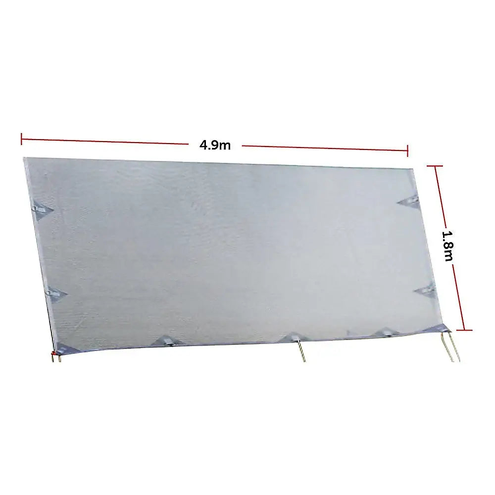 4.9m Caravan Privacy Screen Side Sunscreen Sun Shade for 17’ Roll Out Awning - Home & Garden > Shading