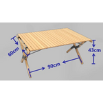 4 Chairs & 1 Table Set Bamboo Camping Folding Portable Outdoor Picnic Travel BBQ - Outdoor Recreation > Camping > Camp