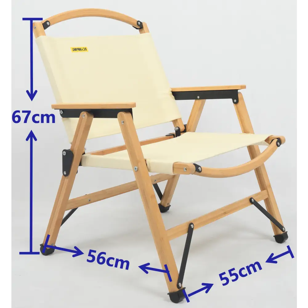 4 Chairs & 1 Table Set Bamboo Camping Folding Portable Outdoor Picnic Travel BBQ - Outdoor Recreation > Camping > Camp