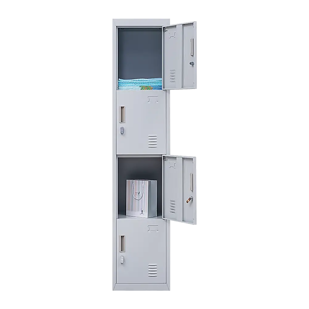 4-Door Vertical Locker for Office Gym Shed School Home Storage - Furniture > Office