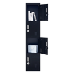 4-Door Vertical Locker for Office Gym Shed School Home Storage - Furniture > Office