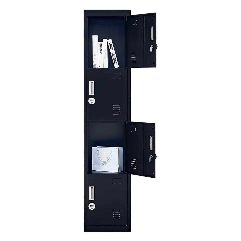 4-Door Vertical Locker for Office Gym Shed School Home Storage - Furniture > Office