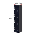 4-Door Vertical Locker for Office Gym Shed School Home Storage - Furniture > Office
