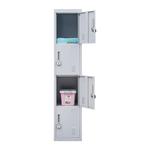 4-Door Vertical Locker for Office Gym Shed School Home Storage - Furniture > Office