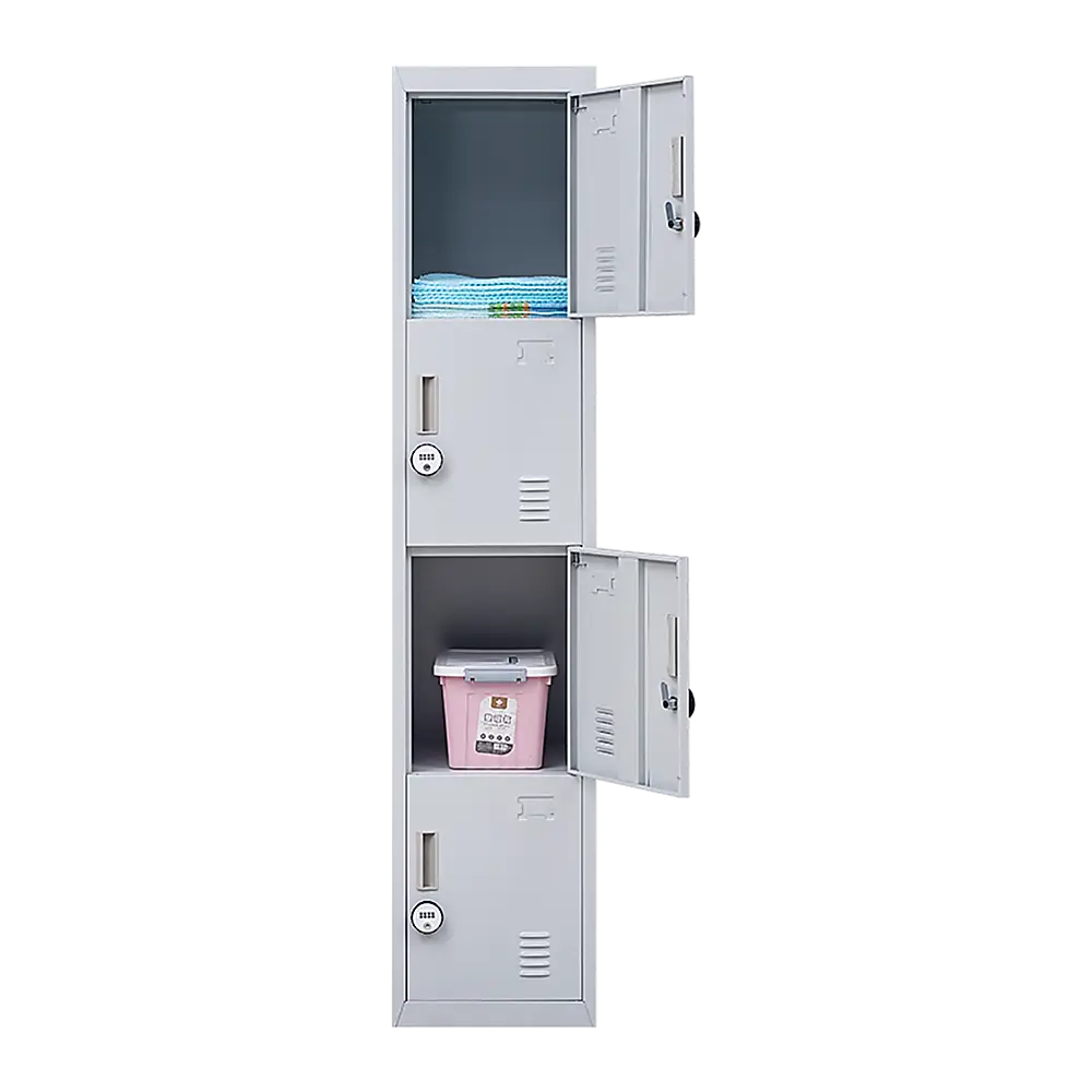 4-Door Vertical Locker for Office Gym Shed School Home Storage - Furniture > Office